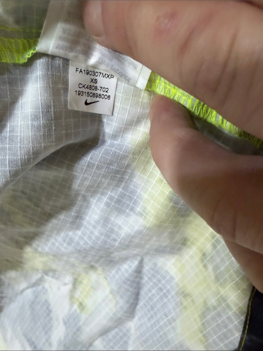 Nike Kids Tie-Dye Jean Jacket in Yellow, Black & White - Picture 7 of 7